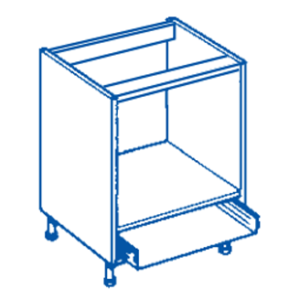drawing of a built in under oven base kitchen unit