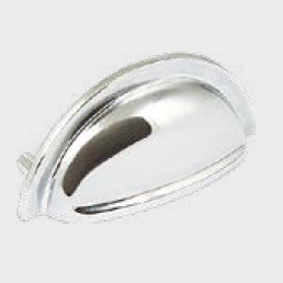 chrome half cup handle