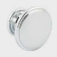 chrome flat door knob