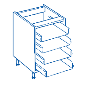 drawing of a drawer stack for kitchen