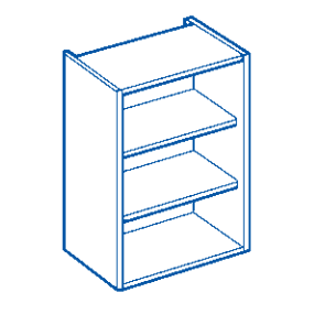 drawing of a kitchen wall unit