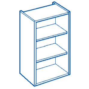 drawing of a kitchen wall unit