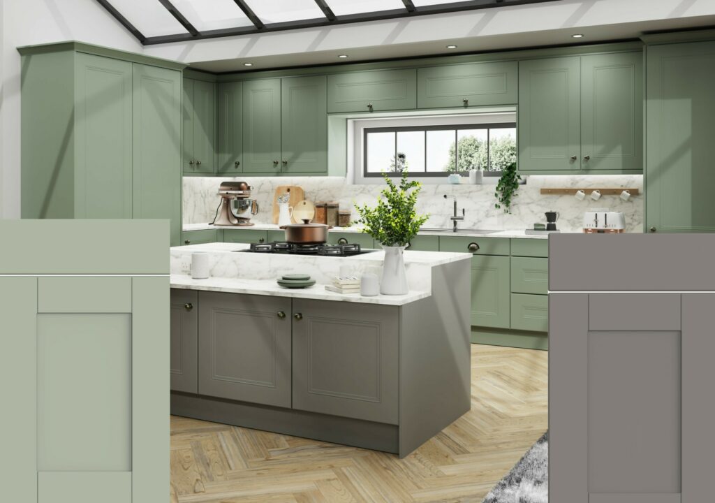 Sage Green Shaker Kitchen Doors Replacement Kitchen Doors