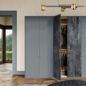 Contemporary Slatewood Grey Wardrobe Doors